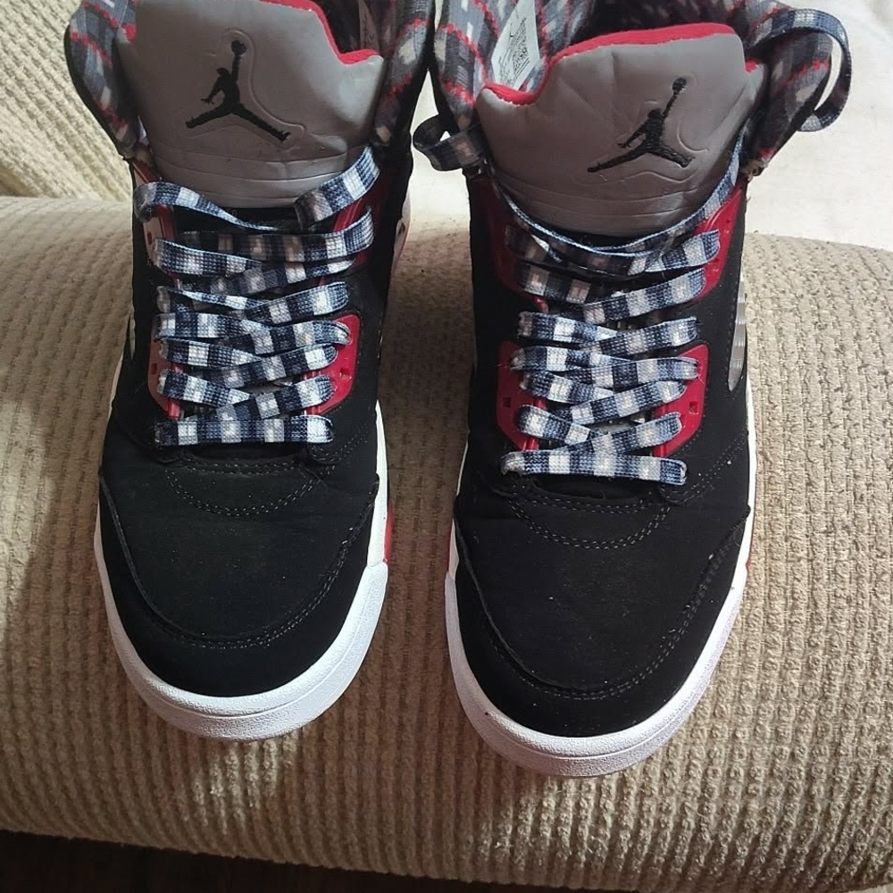 Jordan Black and Red Sneakers